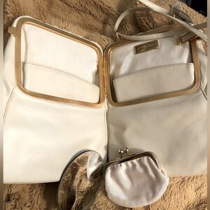 RARE Vintage Judith Leiber leather purse, w/original coin purse & mirror.